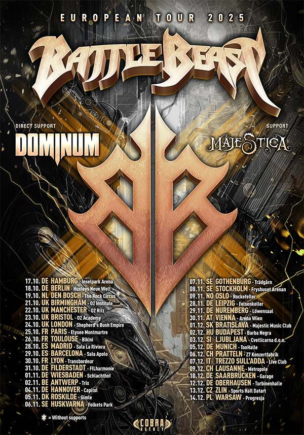 <a href='/artists/battle-beast/'>Battle Beast</a> tournée européenne